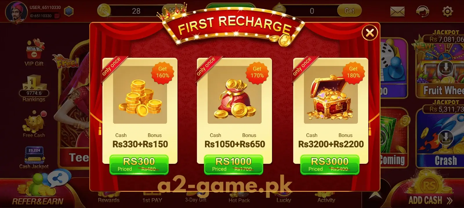 Get First Recharge on A2 Game